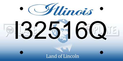 I32516Q Illinois License Plate