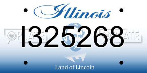 I325268 Illinois License Plate