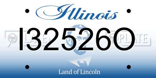 I32526O Illinois License Plate