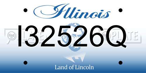 I32526Q Illinois License Plate