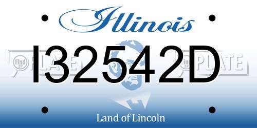 I32542D Illinois License Plate