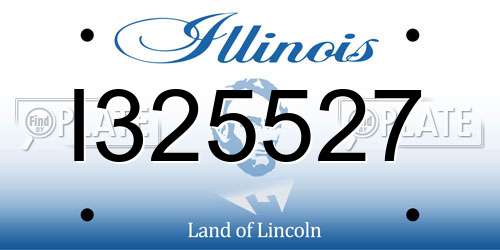 I325527 Illinois License Plate