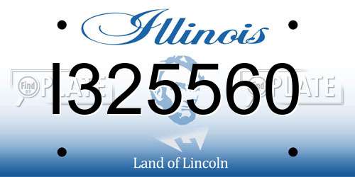 I325560 Illinois License Plate