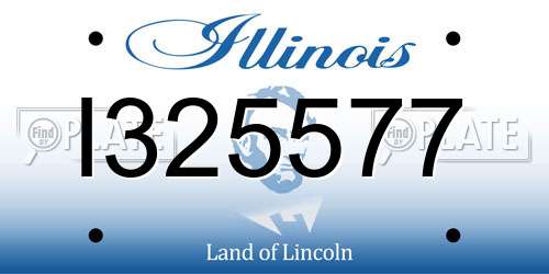 I325577 Illinois License Plate