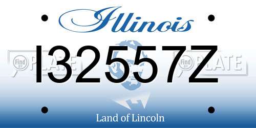 I32557Z Illinois License Plate