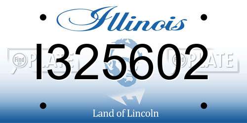 I325602 Illinois License Plate