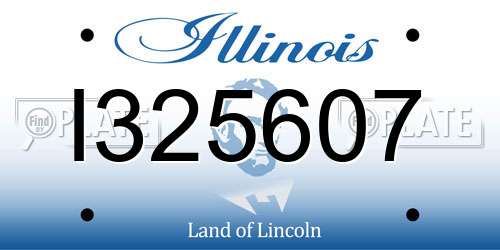 I325607 Illinois License Plate