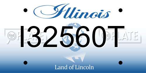 I32560T Illinois License Plate