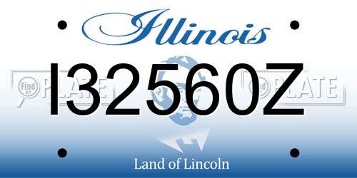 I32560Z Illinois License Plate