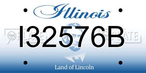 I32576B Illinois License Plate