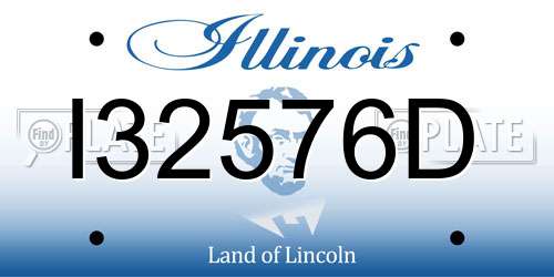 I32576D Illinois License Plate
