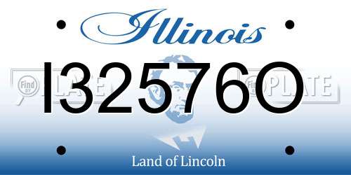 I32576O Illinois License Plate