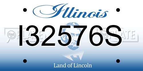 I32576S Illinois License Plate