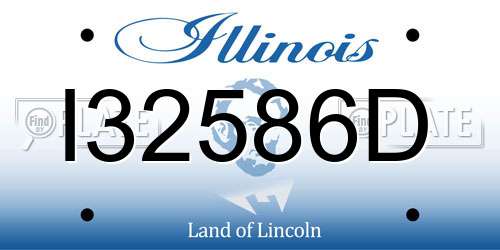 I32586D Illinois License Plate