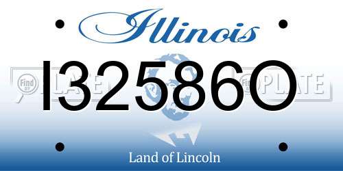 I32586O Illinois License Plate