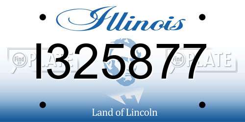 I325877 Illinois License Plate
