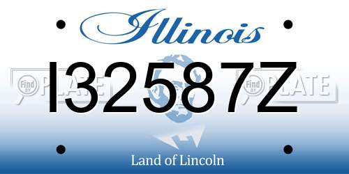 I32587Z Illinois License Plate