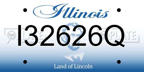I32626Q Illinois License Plate