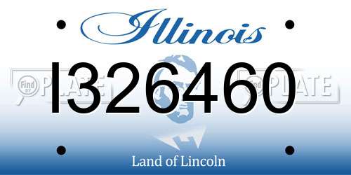 I326460 Illinois License Plate
