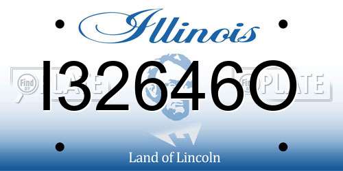 I32646O Illinois License Plate