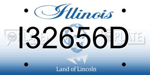 I32656D Illinois License Plate
