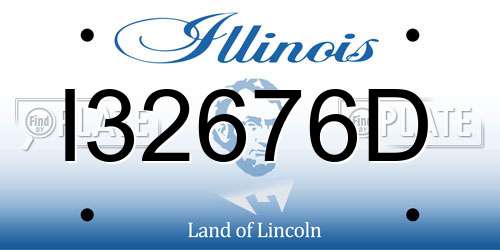 I32676D Illinois License Plate