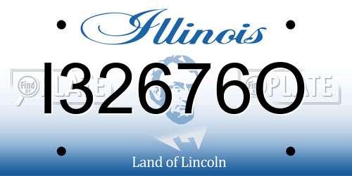 I32676O Illinois License Plate