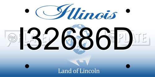 I32686D Illinois License Plate