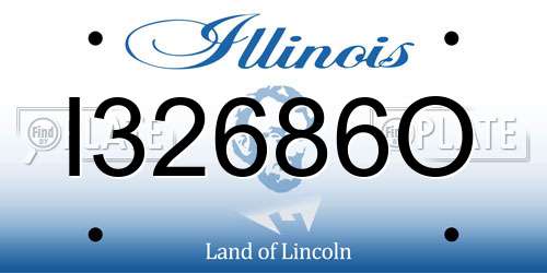 I32686O Illinois License Plate