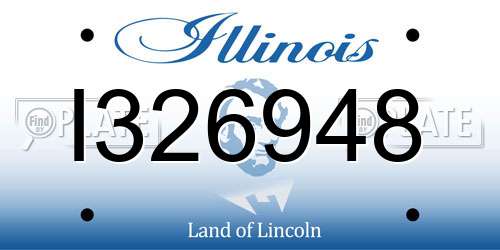 I326948 Illinois License Plate