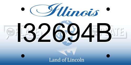 I32694B Illinois License Plate