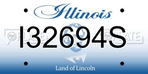 I32694S Illinois License Plate