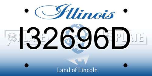 I32696D Illinois License Plate