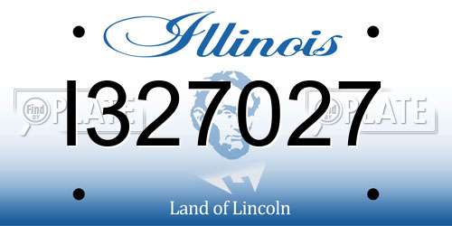 I327027 Illinois License Plate