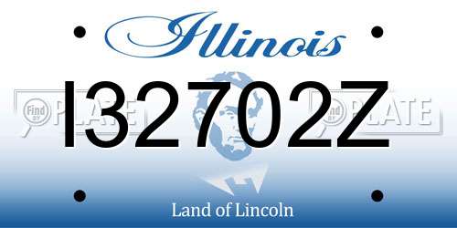 I32702Z Illinois License Plate