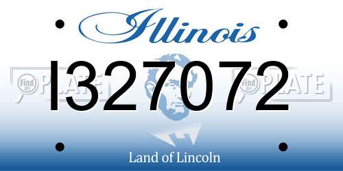I327072 Illinois License Plate