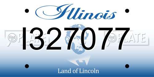 I327077 Illinois License Plate
