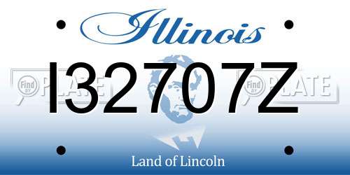 I32707Z Illinois License Plate