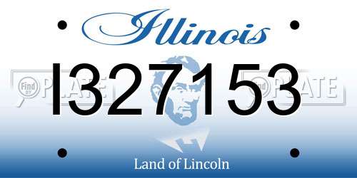 I327153 Illinois License Plate