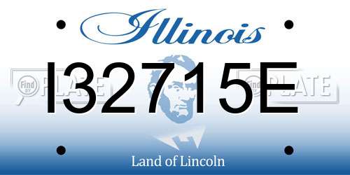 I32715E Illinois License Plate