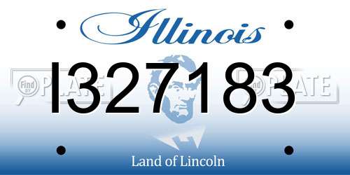 I327183 Illinois License Plate