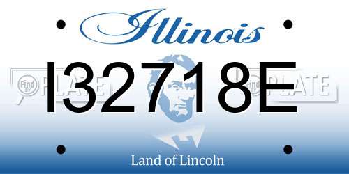 I32718E Illinois License Plate