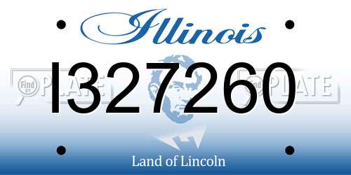 I327260 Illinois License Plate