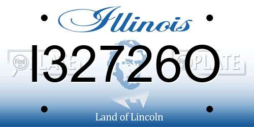 I32726O Illinois License Plate