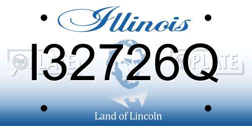 I32726Q Illinois License Plate