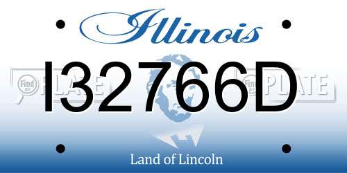 I32766D Illinois License Plate