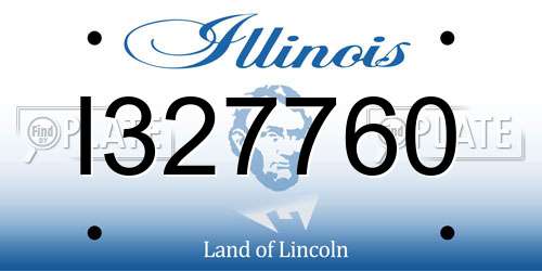 I327760 Illinois License Plate