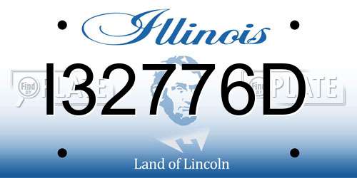 I32776D Illinois License Plate