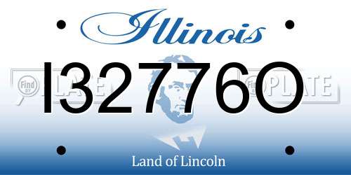 I32776O Illinois License Plate
