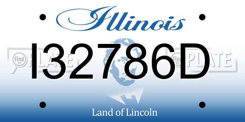 I32786D Illinois License Plate